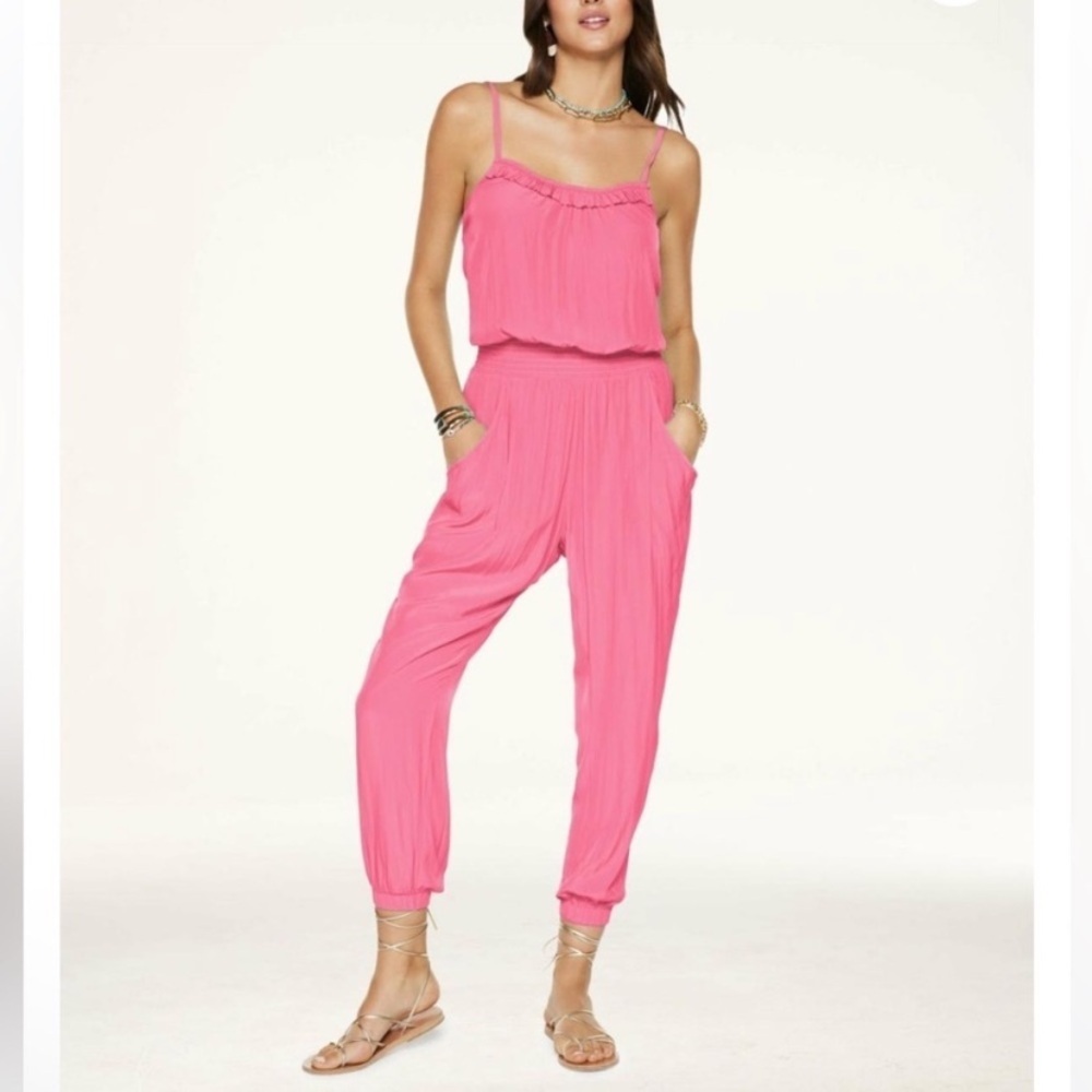 Ramy Brook IVY Pink Sleeveless Jumpsuit Size S